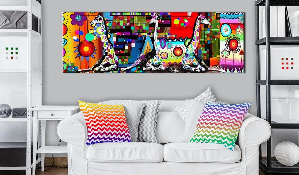 Artgeist Obraz - Colourful Savannah Veľkosť: 120x40, Verzia: Premium Print