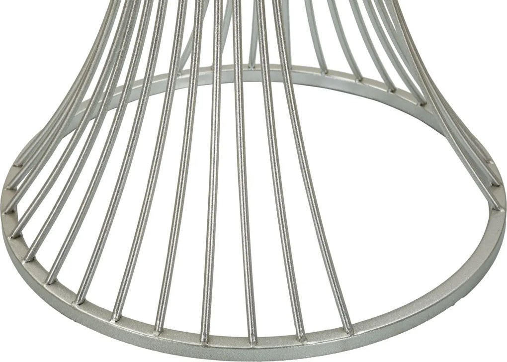 Odkladací stolík Funnel 40 cm strieborný/mramor
