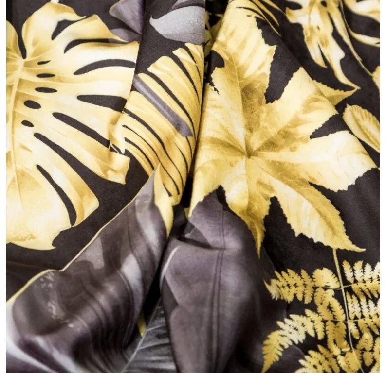 DECOREUM zamatový záves s potlačou 140 cm x 270 cm žltá 100 % polyester Rozmer varianty: 140 cm x 270 cm, Farba varianty: Tyrkysová 105298