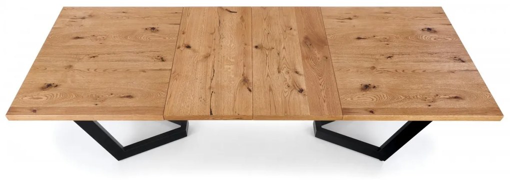 Jedálenský rozkladací stôl Massive 160/250 cm dub artisan/čierny