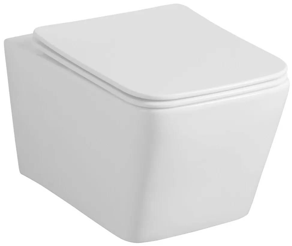 Sapho Sapho, PORTO závesná WC misa, Rimless, 36x52 cm, biela