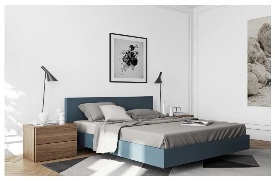 Hnedý nočný stolík s 2 zásuvkami TemaHome Aurora