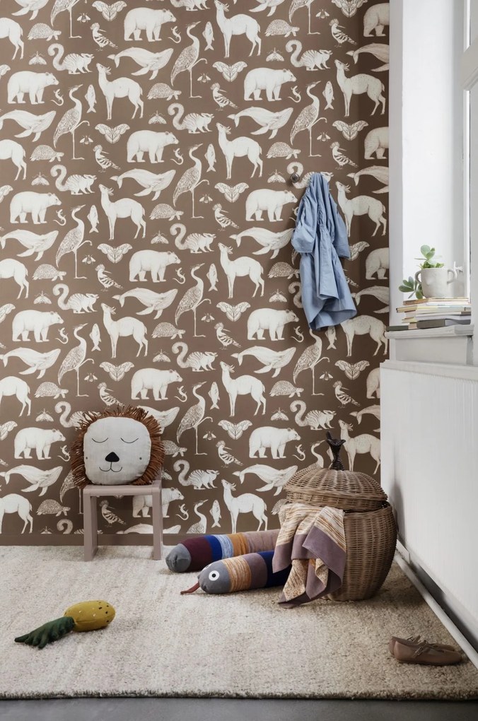 Ferm Living Prútený kôš s vekom Apple
