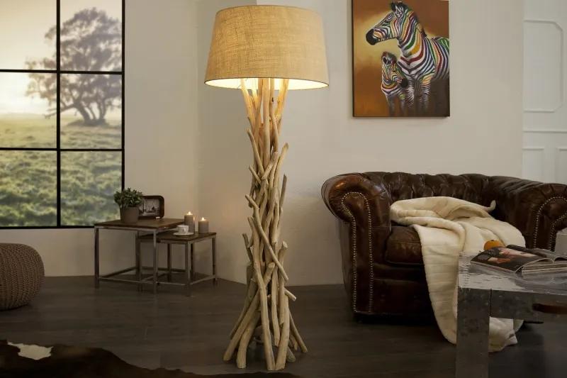 Stojaca lampa 155 cm Cara masivné drevo