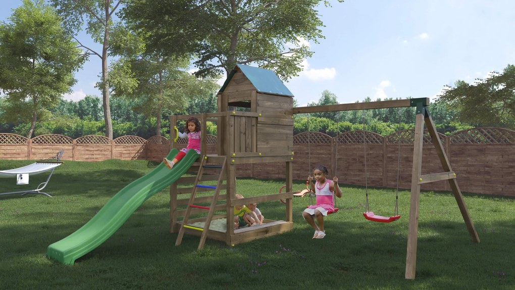 Marimex | Detské ihrisko Marimex Play Basic 007 + zelená šmykľavka | 11640446