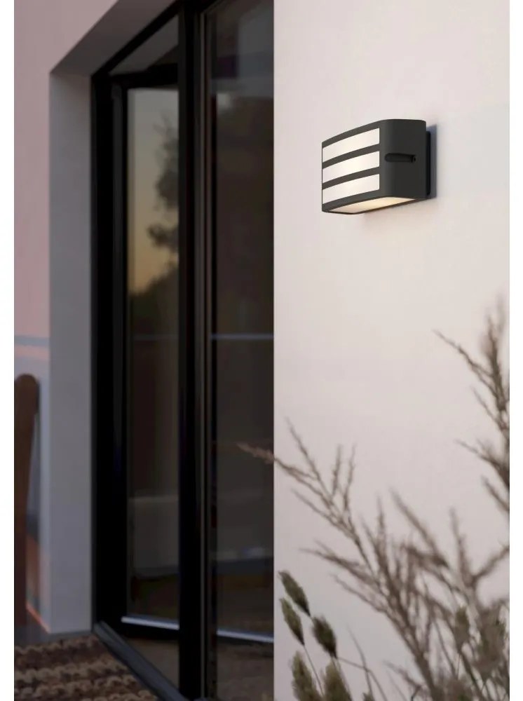 Eglo 900811 -Vonkajšie nástenné svietidlo CAMARDA 1xE27/40W/230V antracit IP54