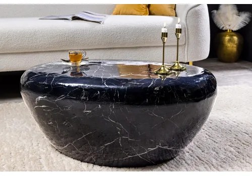 Konferenčný stôl Stone 44853 75x52cm Black marble look  - Komfort-nábytok