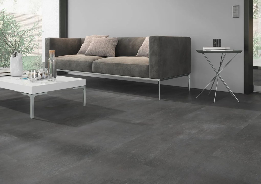 Oneflor, Vinylová podlaha lepená ECO 55 071 Cement Dark Grey, 914,4 x 457,2 mm