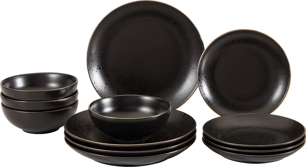XXXLutz JEDÁLENSKÝ SERVIS Industrial Gold 12-dielne Creatable - Online Only bytové doplnky - 007768036402