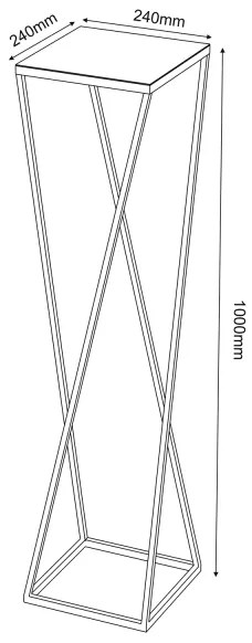 Stojan na kvety 100x24 cm čierna