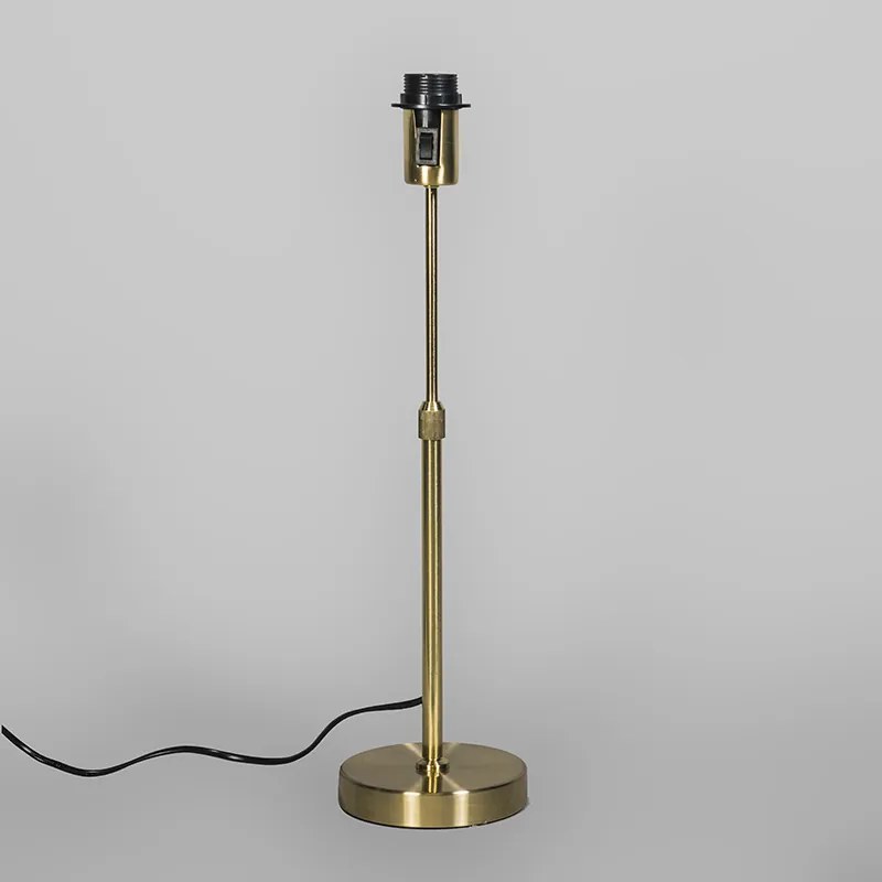 Stolná lampa zlatá/mosadzná s čiernym tienidlom 25 cm nastaviteľná - Parte