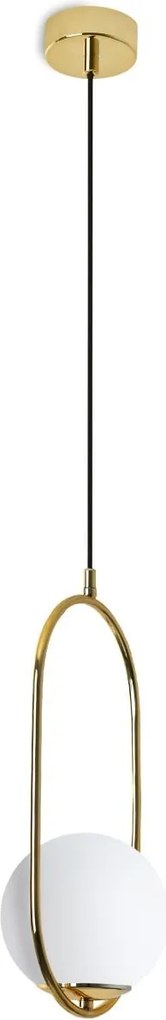 Závesné svietidlo Florence, 1x biele sklenené tienidlo, g, U