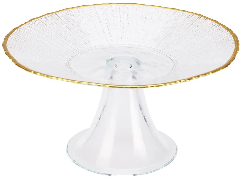 Sklenený servírovací podnos na nohe Mia, (fi) 21 cm