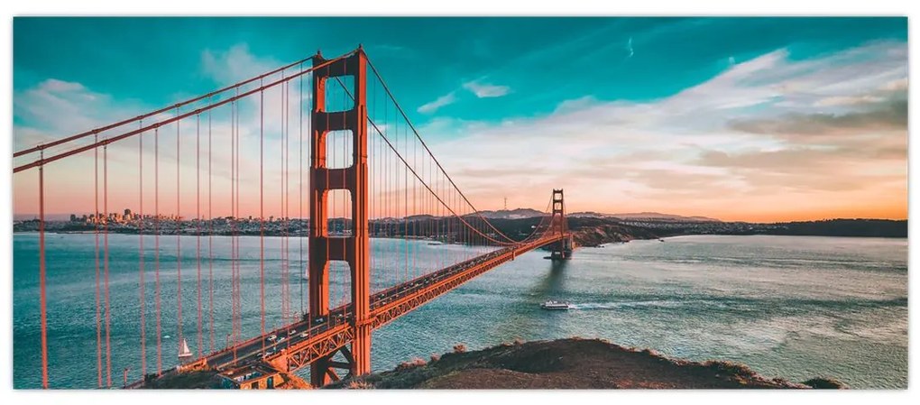 Obraz- Golden Gate, San Francisco (120x50 cm)