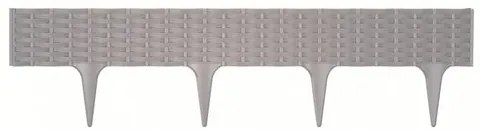 Prosperplast Trávny lem Rattan sivá, 390 cm
