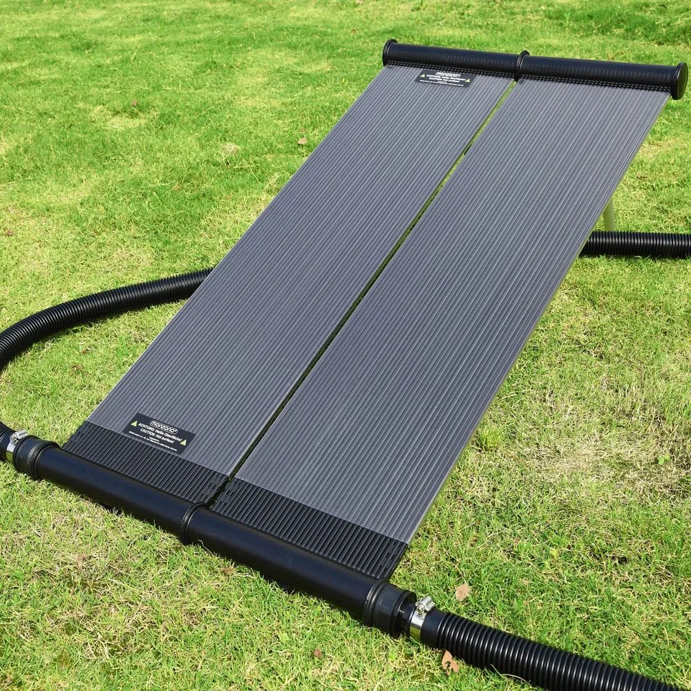 InternetovaZahrada Solárny panel na ohrev vody 116x66x6 cm - antracit