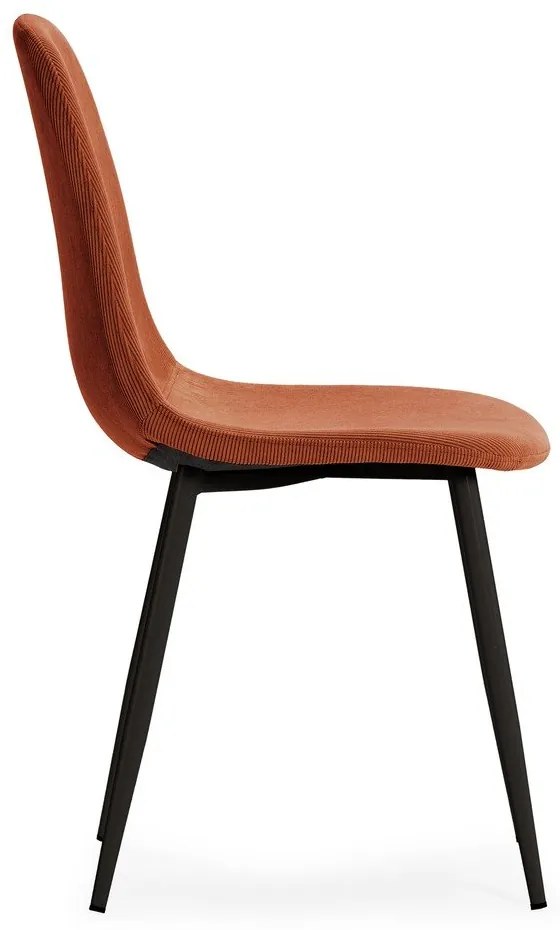 Terakotové čalúnené jedálenské stoličky v súprave 4 ks Minka – Marckeric