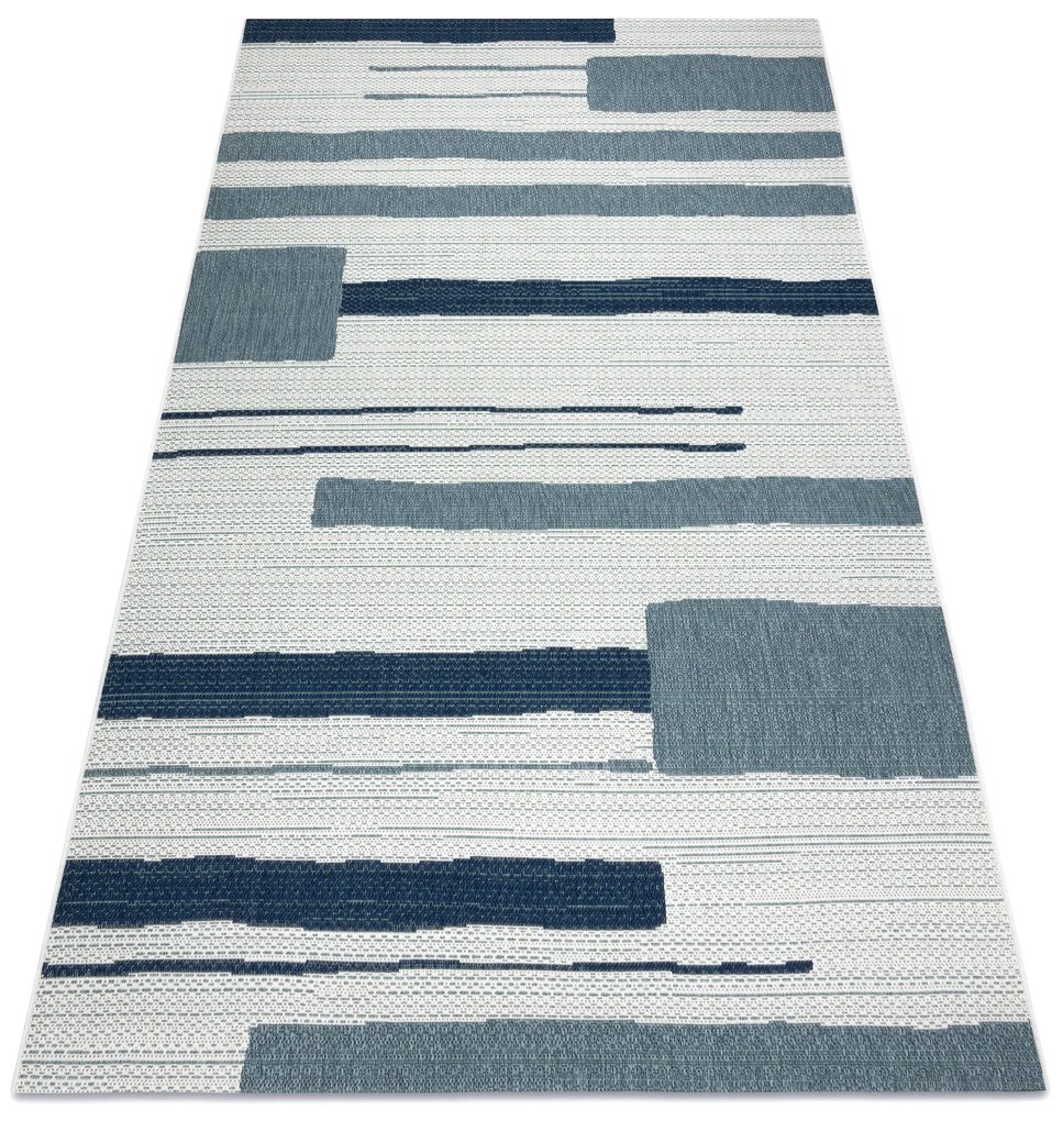 Koberec COLOR 19676369 SISAL riadky béžovo / albastru