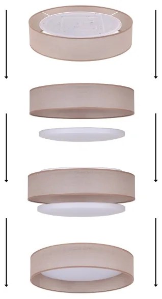 Duolla - LED Stropné svietidlo ROLLER LED/24W/230V pr. 45 cm ratan