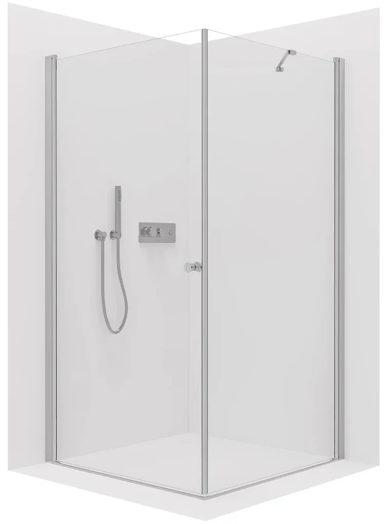 CERANO - Sprchovací kút Antelo L/P - 6 mm - chróm, transparentné sklo - 70x40 cm - krídlový, CER-CER-8050BD115