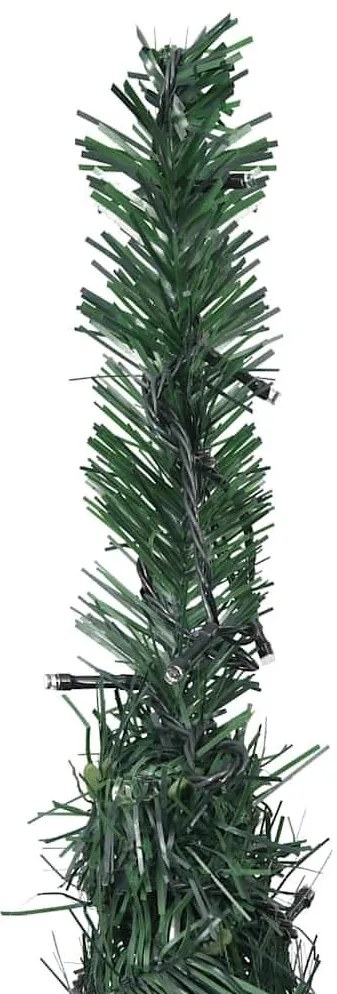 Rozkladací osvetlený umelý vianočný stromček, zelený 150 cm