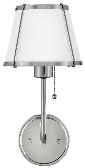 Hinkley HK-CLARKE1-PN-WH - Nástenná lampa CLARKE 1xE27/40W/230V chróm/biela
