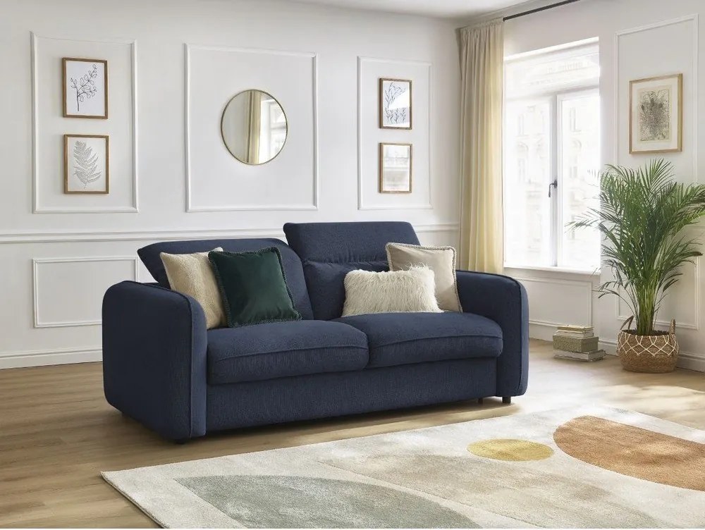 Tmavomodrá pohovka 216 cm Achille – Bobochic Paris