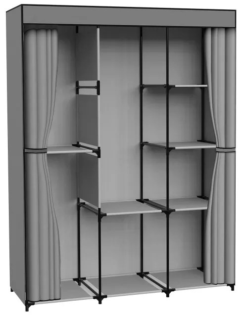 Šatníková skriňa CELINA antracitová / čierna