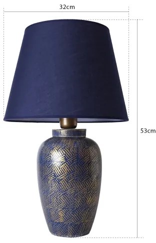 Stolná lampa RAMZES 1xE27/40W/230V modrá