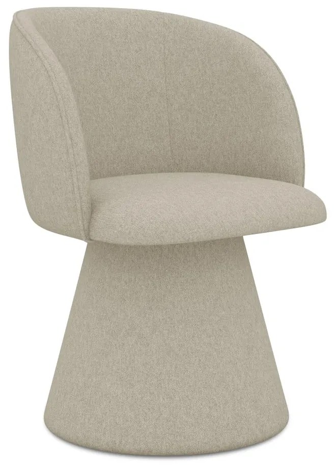 Béžové čalúnené jedálenské kreslo Maia – Makamii