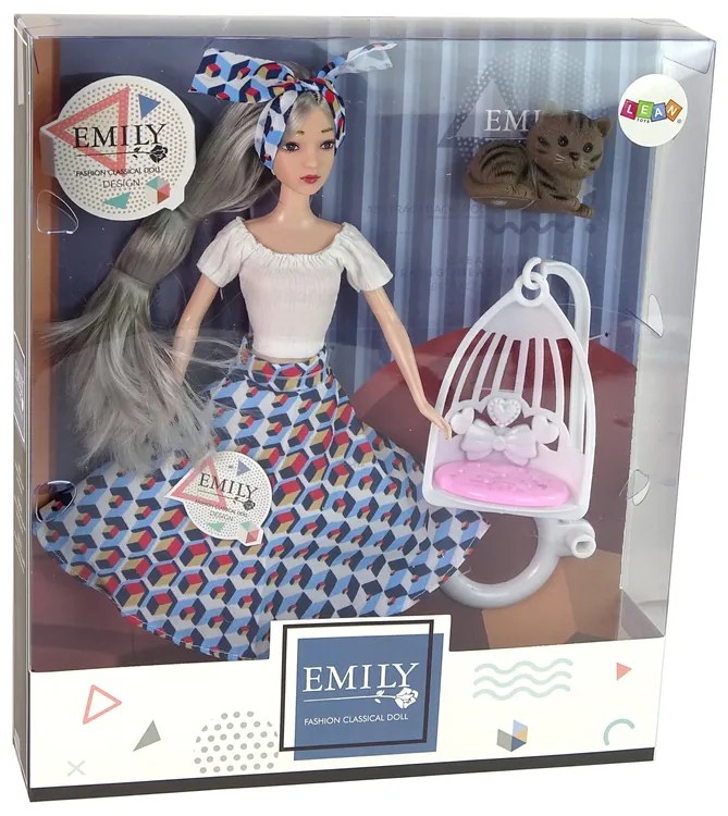 Lean Toys Súprava bábiky Emily s mačiatkom