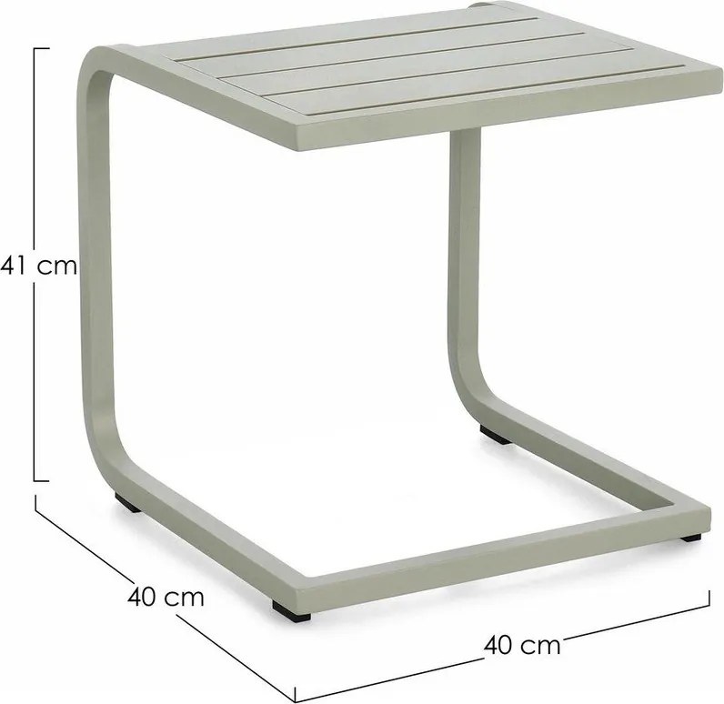 Hliníkový záhradný stolík 40x40 cm Taylor – Bizzotto