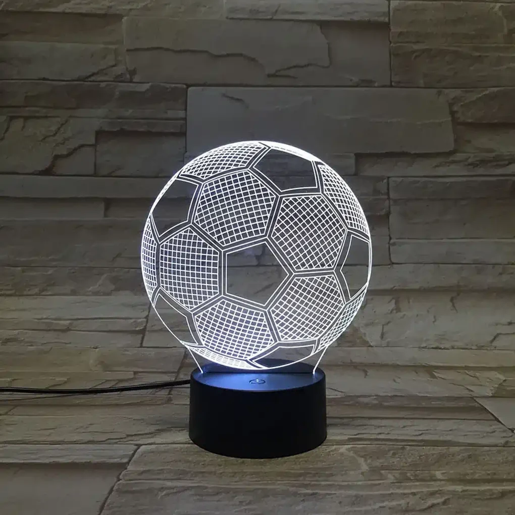 3Dmix 3DL-DRGB041 – 3D LED nočná lampa - Futbalová lopta (Dual RGB)