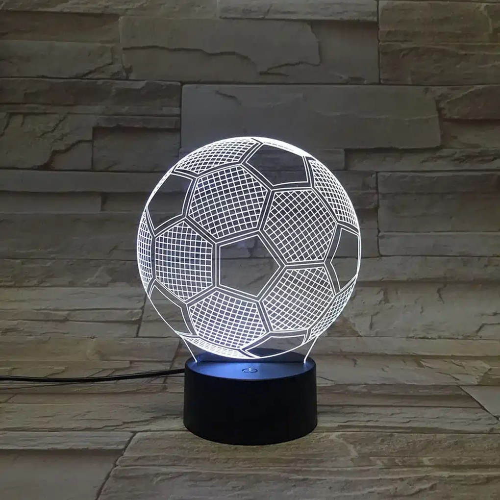 3Dmix 3DL-SL041 – 3D LED nočná lampa - Futbalová lopta (Solar)
