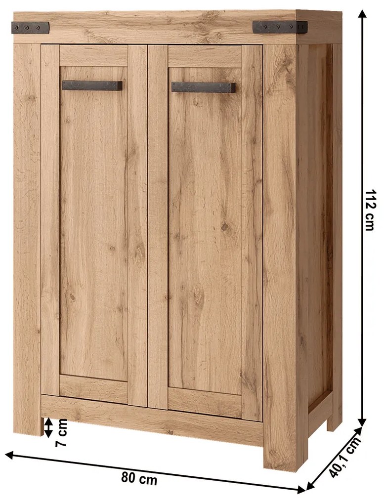 Skriňa MORATIZ 2D/80, dub Wotan