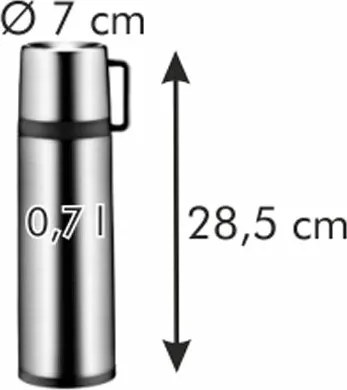 TESCOMA termoska s hrnčekom CONSTANT 0.7 l, nerez , 0,7 l