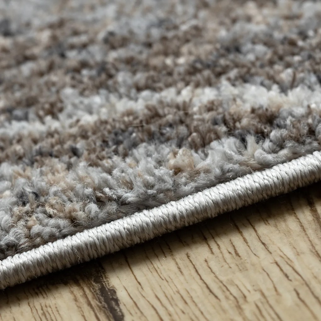 Dywany Łuszczów, Kusový koberec Fusion 9617 dark grey/brown, 140x190, šedá, kancelária