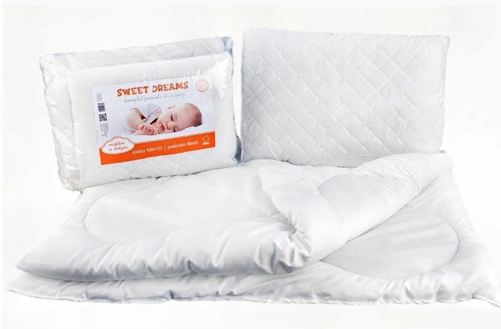 Súprava detskej prikrývky 100x135 cm a vankúša 40x60 cm do postieľky (Sweet Dreams)