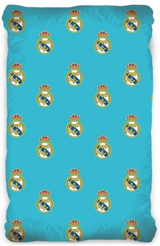 Futbalové prestieradlo / plachta FC Real Madrid - 100% bavlna - 90 x 200 + 25 cm - Oficiálny produkt FC Real Madrid