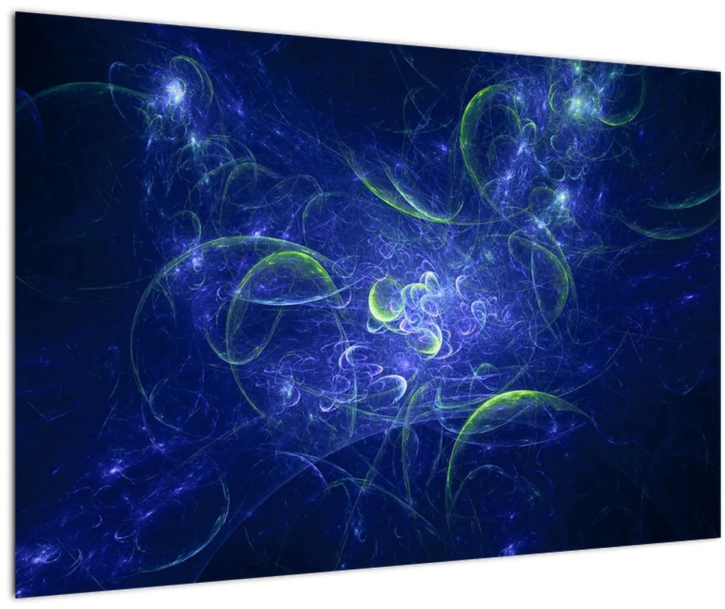 Obraz - modrá abstrakcia (90x60 cm)