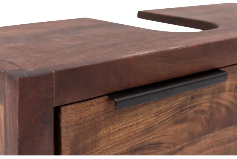 furniture-nabytek.cz - Masívna skrinka pod umývadlo Sydney z akácie, lakovaná, hnedá – 56×25×60 cm