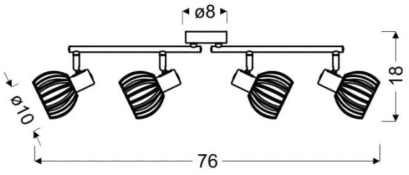 Bodové svietidlo ATARRI 4xE14/25W/230V biela/béžová