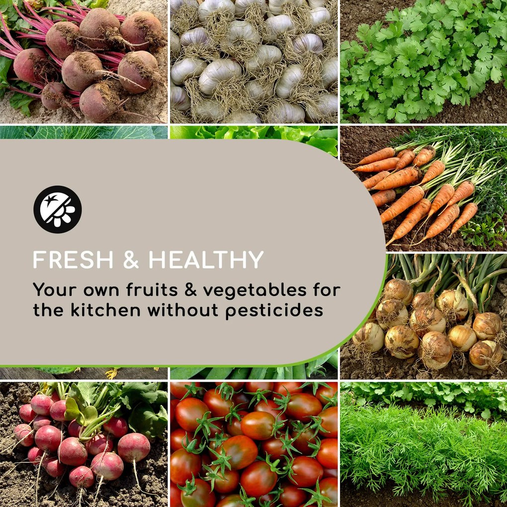 Blumfeldt High Grow Straight, vyvýšený záhon, 180 x 60 x 90 cm, 970 l, oceľ, pozinkovaný, strieborný