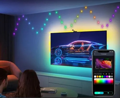 Rabalux BIRI LED RGB Pásik LED/2,8W/5V 5m IP44 WiFi + diaľkové ovládanie