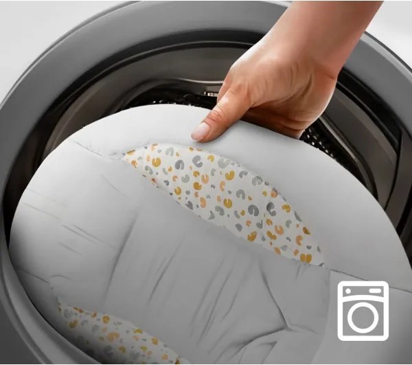 KINDERKRAFT - Detská hojdačka s melódiou 2v1 LUMI svetlošedá