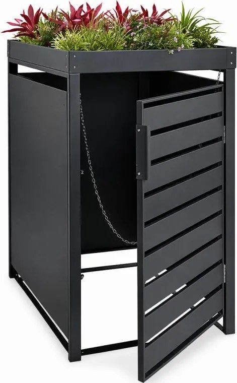 STILISTA Skriňa na 1 popolnicu, 68 x 124 x 80 cm, antracit