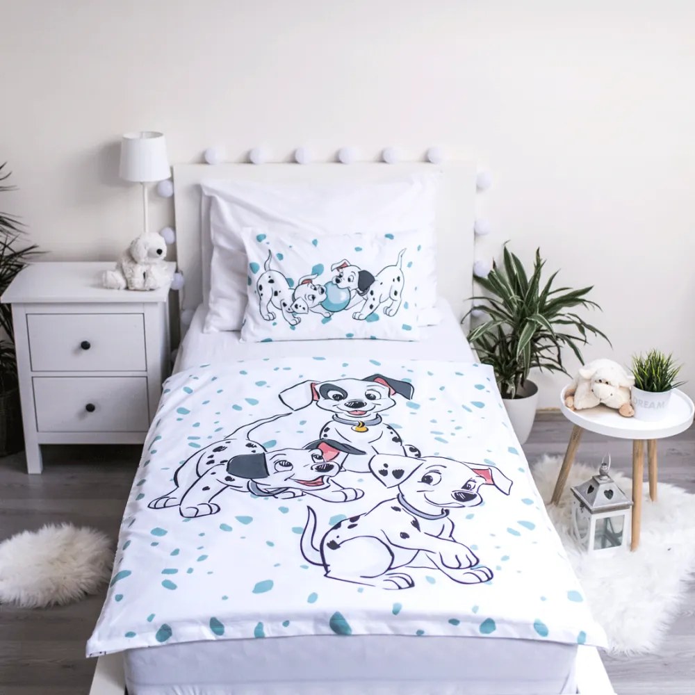 Jerry Fabrics Obliečka do postieľky 101 dalmatincov "Play" 100x135 / 40x60 cm