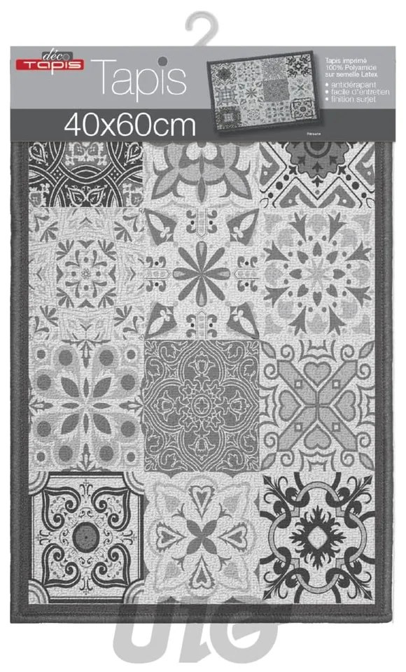 Sivý prateľný koberec 40x60 cm Persane – douceur d'intérieur