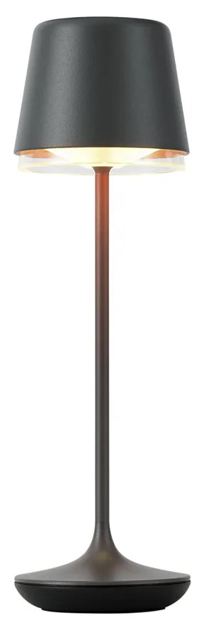 Stolná lampa čierna vrátane LED IP65 Nabíjateľná s nabíjacou stanicou - Treble