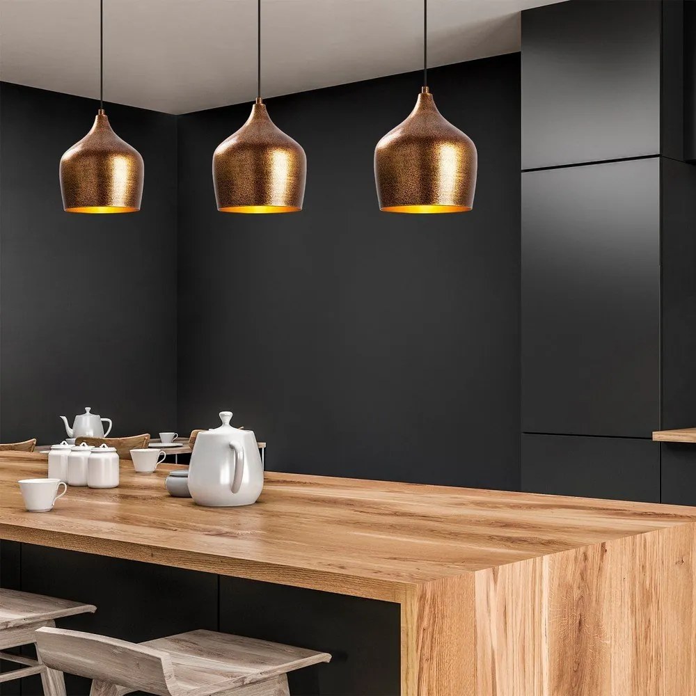 Závesné svietidlo v medenej farbe s kovovým tienidlom ø 20 cm Murek – Opviq lights